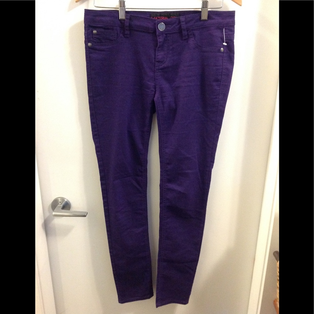 20/$20 MATERIAL GIRL 7 <purple Skinny Jeans>